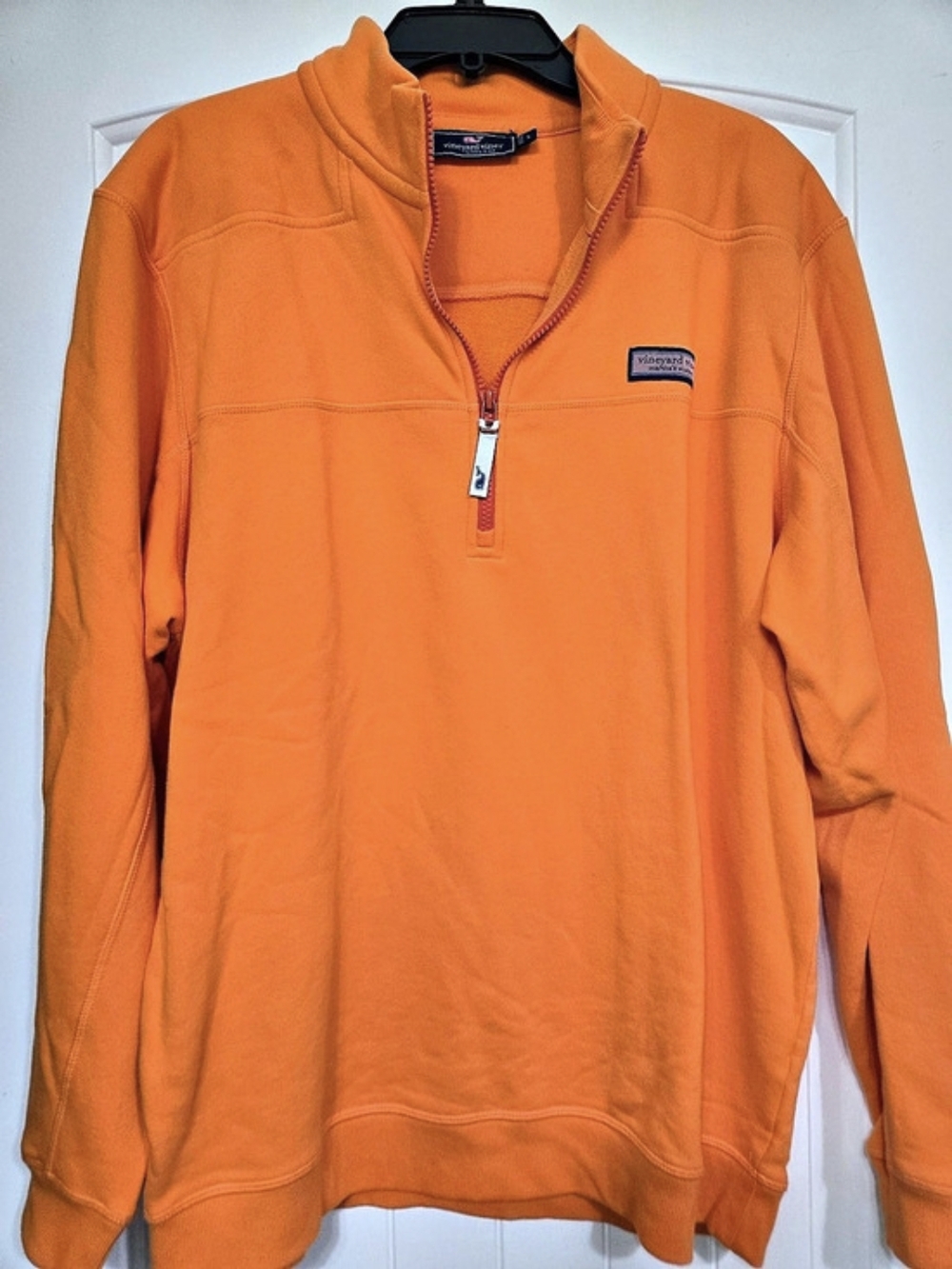 vineyard vines Collegiate Shep Shirt Orange Quarter-Zip Medium